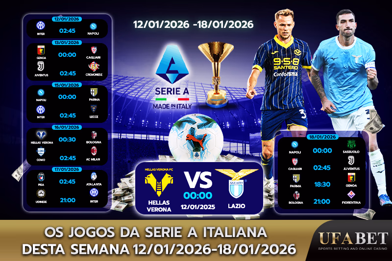 Quais jogos da Série A Italiana acontecem esta semana?