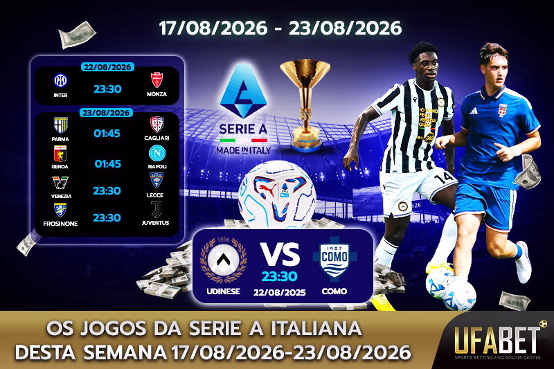 Quais jogos da Série A Italiana acontecem esta semana?