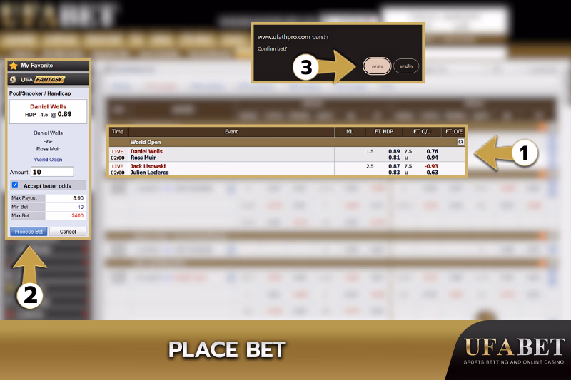 Steps to Place Tennis Bets on UFABET