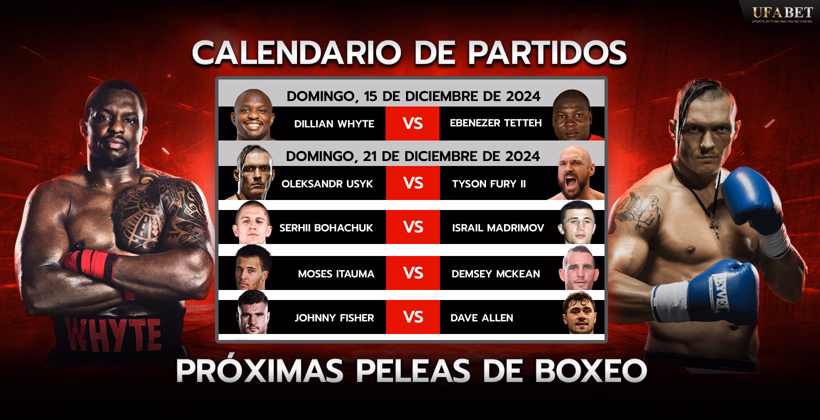 Próximas Peleas de Boxeo