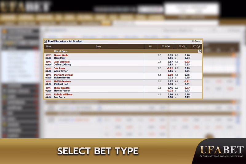 Choose Betting Types
