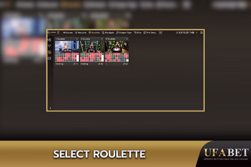 Select a Live Roulette Table from Multiple Options