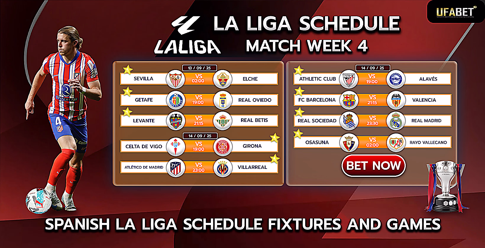 This week’s La Liga schedule