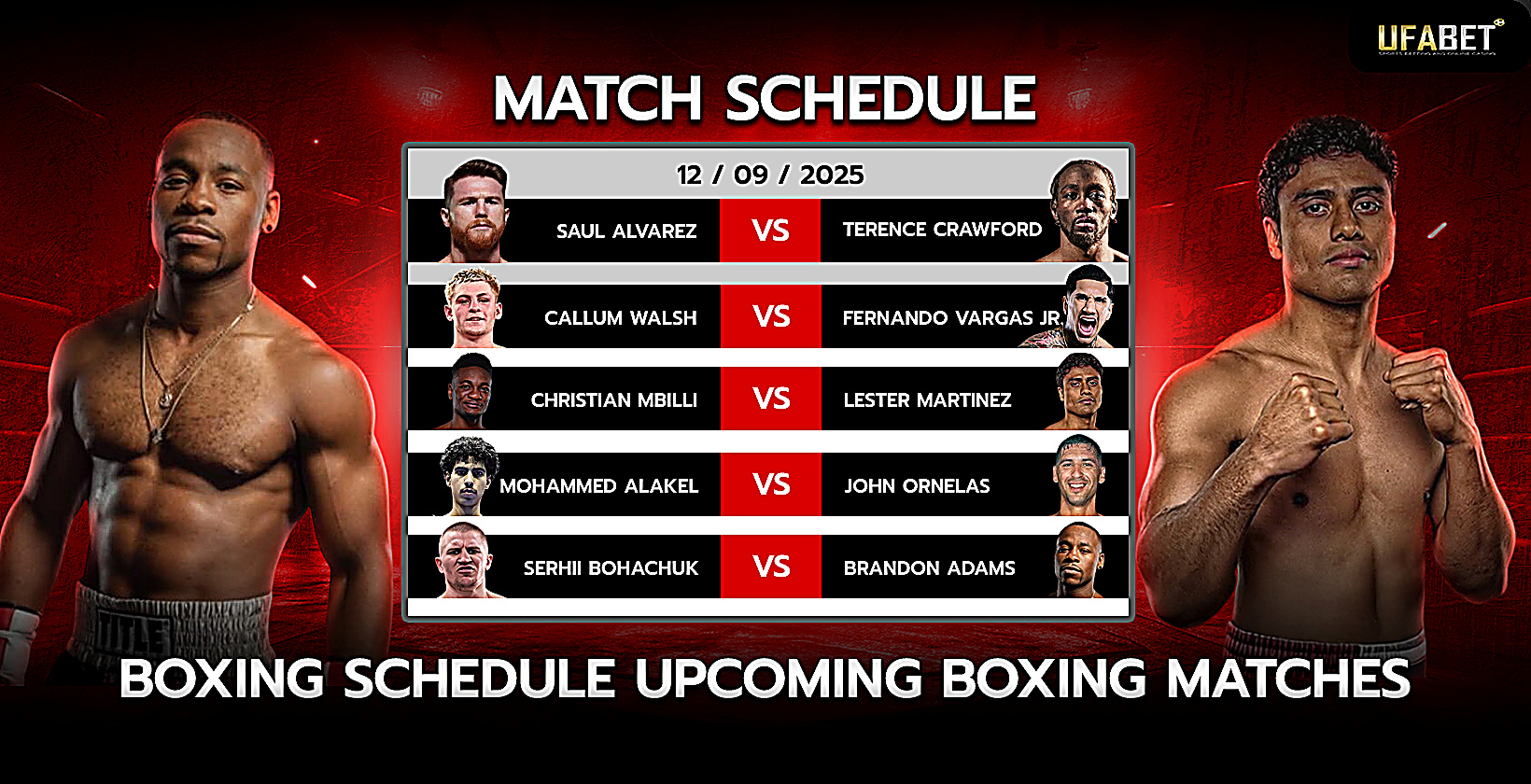 Upcoming Boxing Schedule