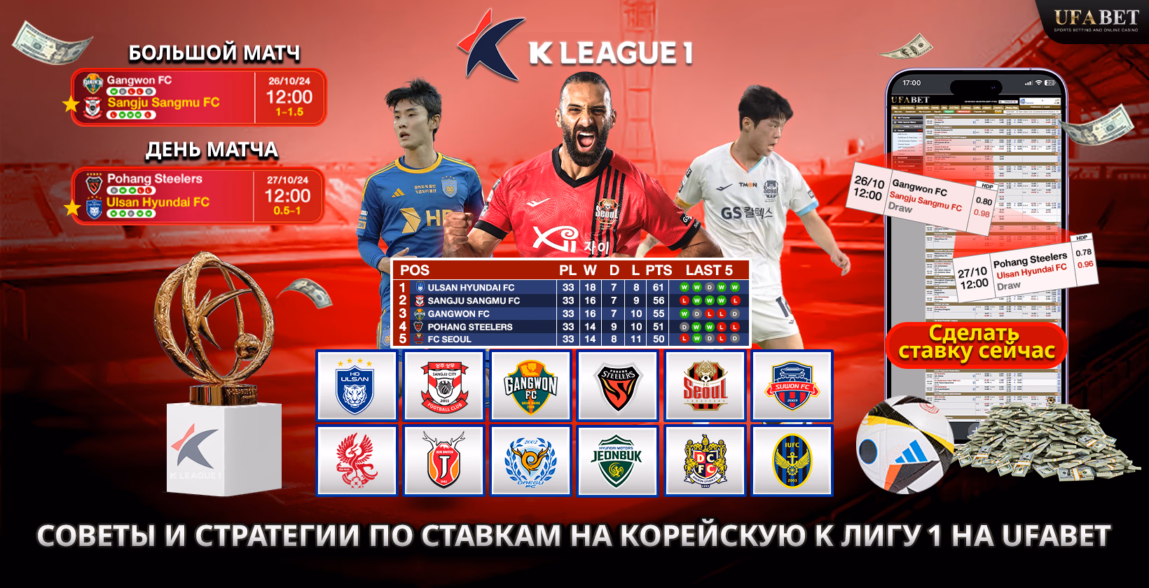 Ставки на южнокорейскую К-лигу