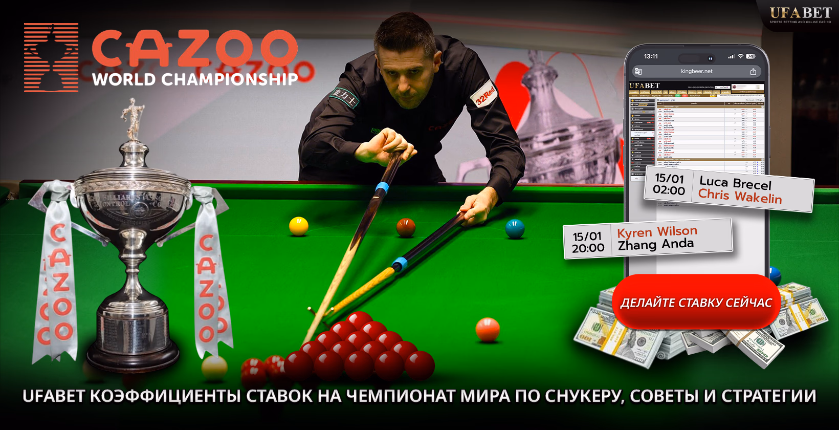 Стратегии ставок на чемпионат мира по снукеру