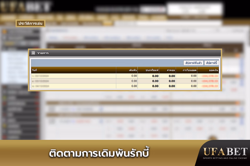 อินเทอร์เฟซ Statement ของ UFABET