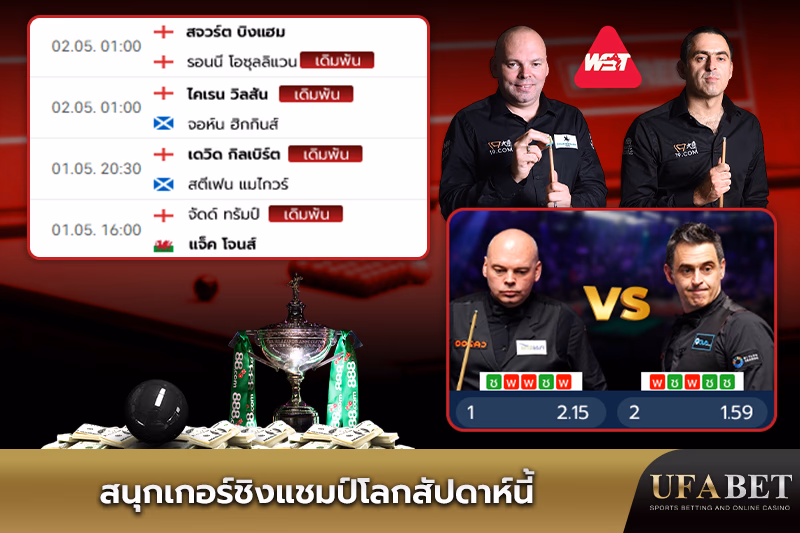 การแข่งขันสนุกเกอร์ชิงแชมป์โลกประจำสัปดาห์นี้