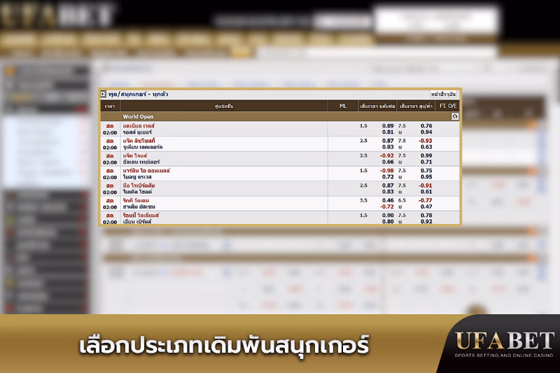 เลือกรูปแบบการเดิมพัน