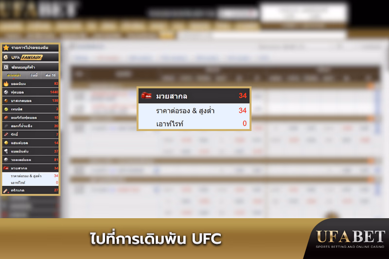 ตัวเลือกการเดิมพันกีฬา UFC