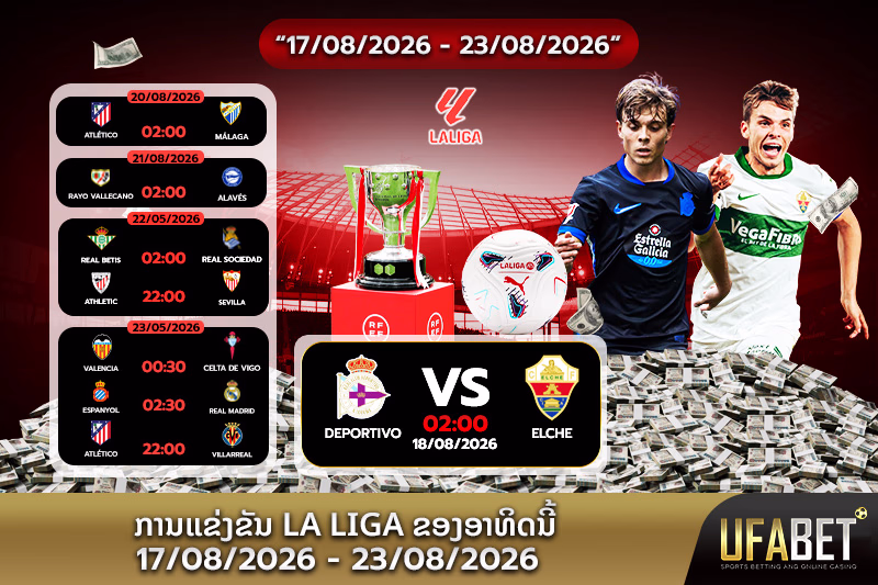 ເກມລາລີກາສະເປນທີ່ຈະຈະເກີດຂຶ້ນໃນອາທິດນີ້ມີຫຍັງແດ່?