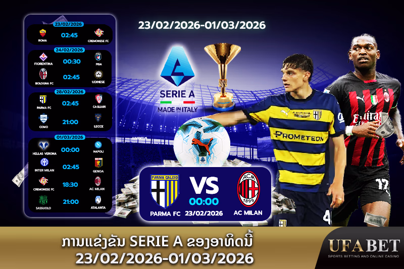 ເກມ Serie A ຂອງອິຕາລີໃດຈະເກີດຫຍັງຂຶ້ນໃນອາທິດນີ້?