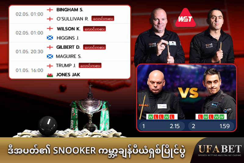 ဒီတစ်ပတ် Snooker ချန်ပီယံပြိုင်ပွဲ
