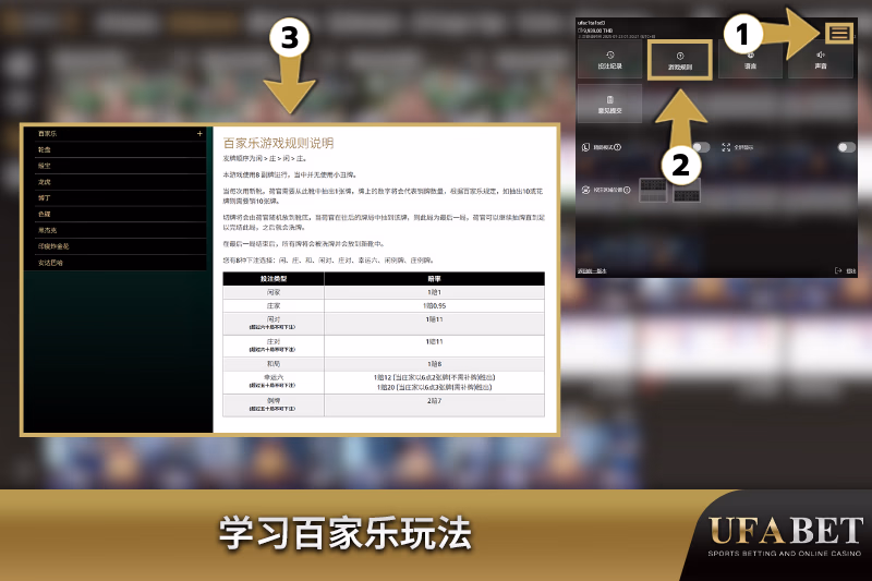 学习百家乐的规则和投注选项
