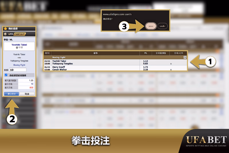 在UFABET上进行拳击投注