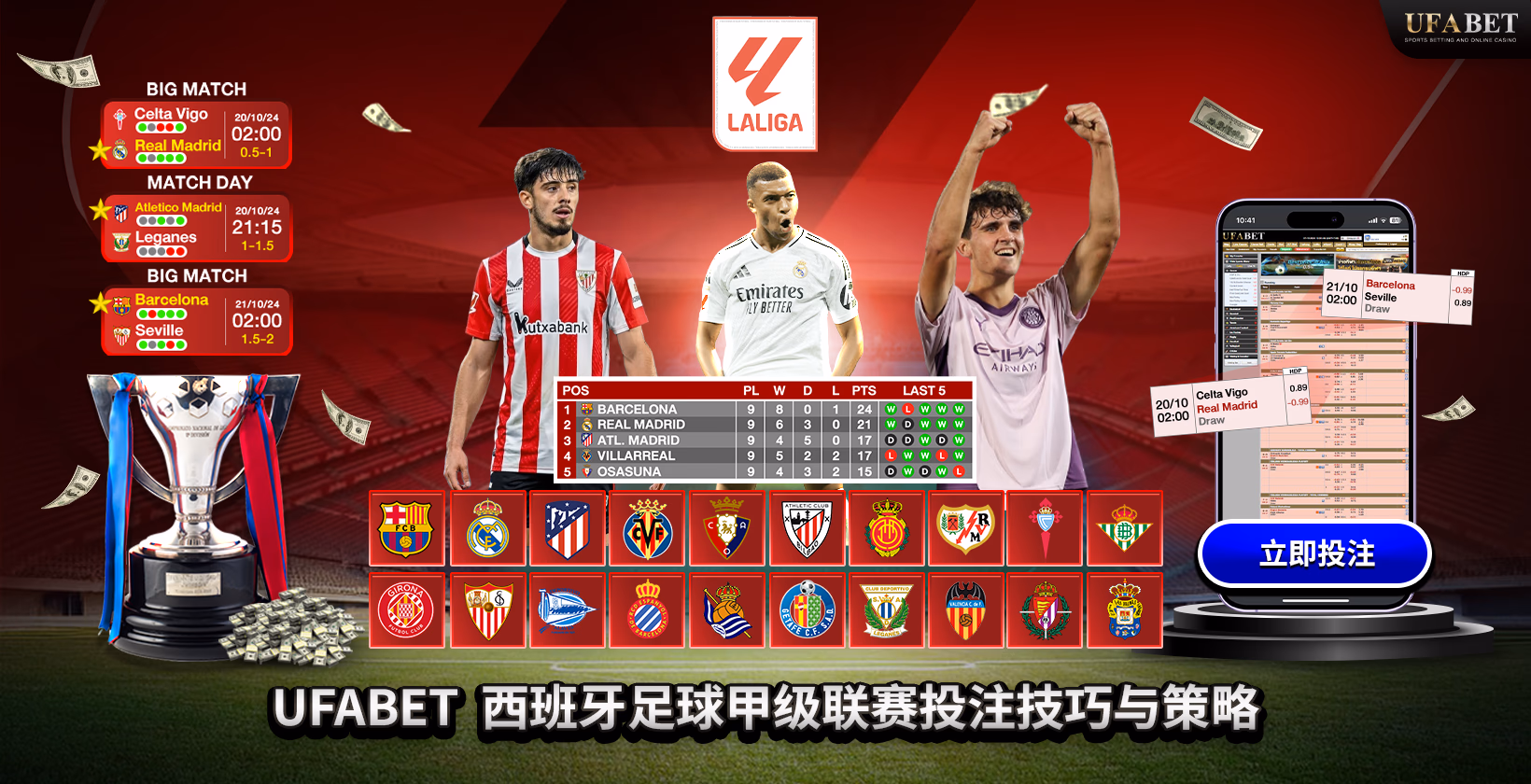 Ufabet 西甲投注技巧与策略